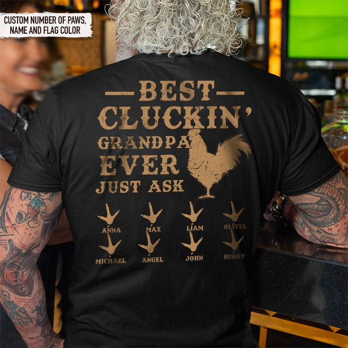 GeckoCustom Best Cluckin' Dad Ever Just Ask Farmer Dad Shirt, HN590