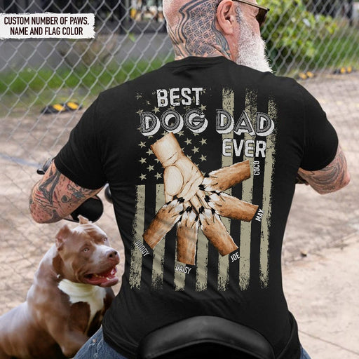 GeckoCustom Best Dog Dad Ever Dog Pump Back Tshirt, HN590