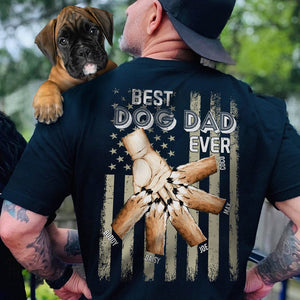 GeckoCustom Best Dog Dad Ever Dog Pump Back Tshirt, HN590