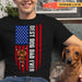 GeckoCustom Best Dog Dad Ever Flag Front Dog Shirt HN590