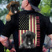 GeckoCustom Best Dog Dad Ever Upload Photo Dog Shirt, US Flag Shirt only back N304 HN590 Basic Tee / Black / S