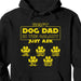 GeckoCustom Best Dog Dad In The Galaxy Personalized Custom Paw Dog Dad Dark Shirt C345 Pullover Hoodie / Black Colour / S