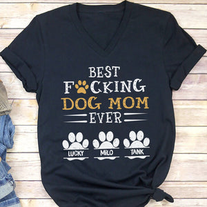 GeckoCustom Best Dog Dad/Mom Ever Personalized Custom Dog Shirt C278