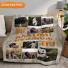 GeckoCustom Best Dog Mom Blanket, Best Dog Mom Gift HN590 VPM Cozy Plush Fleece Blanket 50x60 (Favorite)