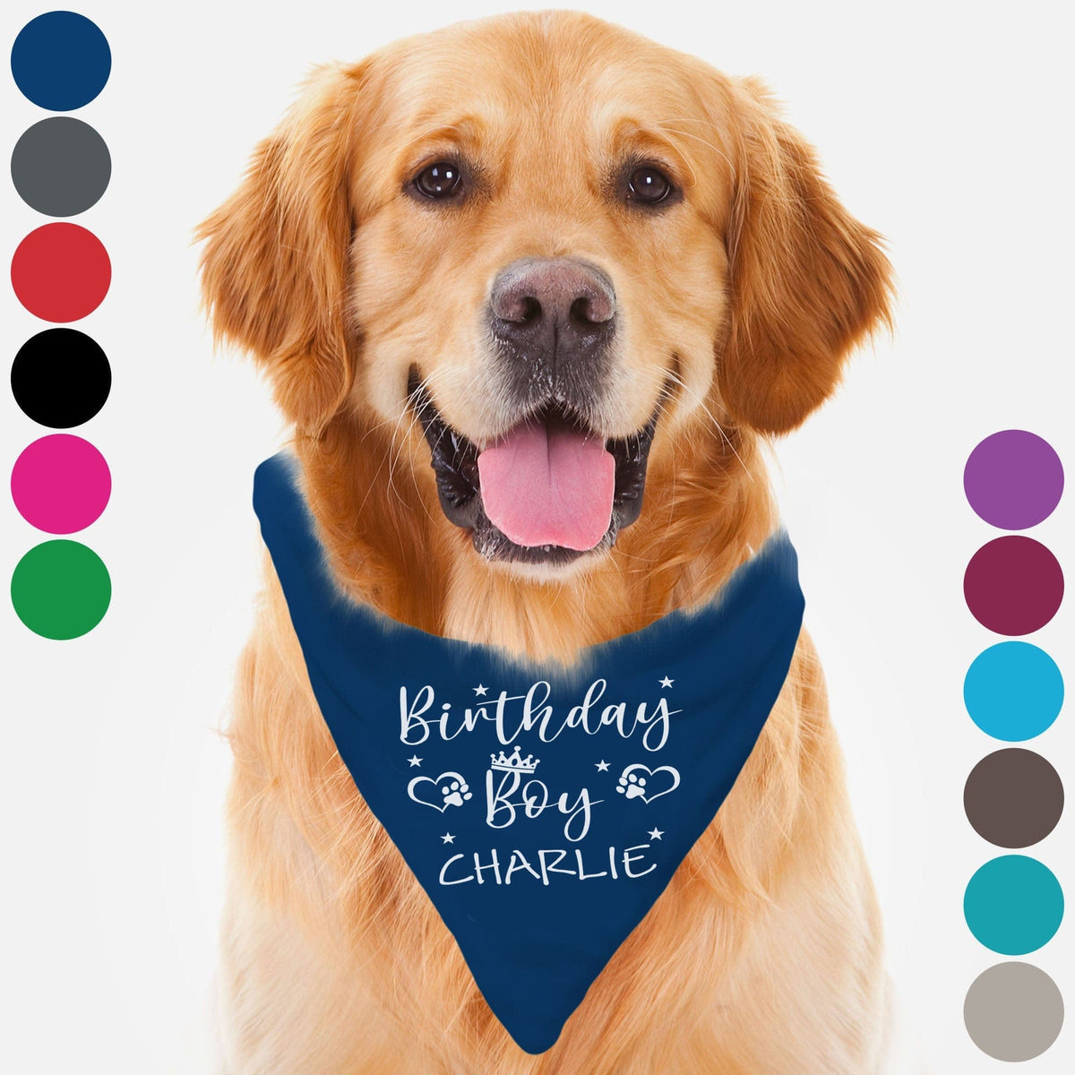 Birthday Boy Girl Dog Bandana Personalized Custom Dog Bandana H575 GeckoCustom