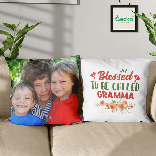 GeckoCustom Blessed To Be Called Grandma Family Throw Pillow 1 HN590