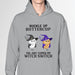 GeckoCustom Buckle Up Buttercup Witch Switch Cat Shirt Pullover Hoodie / Sport Grey Colour / S