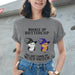 GeckoCustom Buckle Up Buttercup Witch Switch Cat Shirt Women T Shirt / Sport Grey Color / S