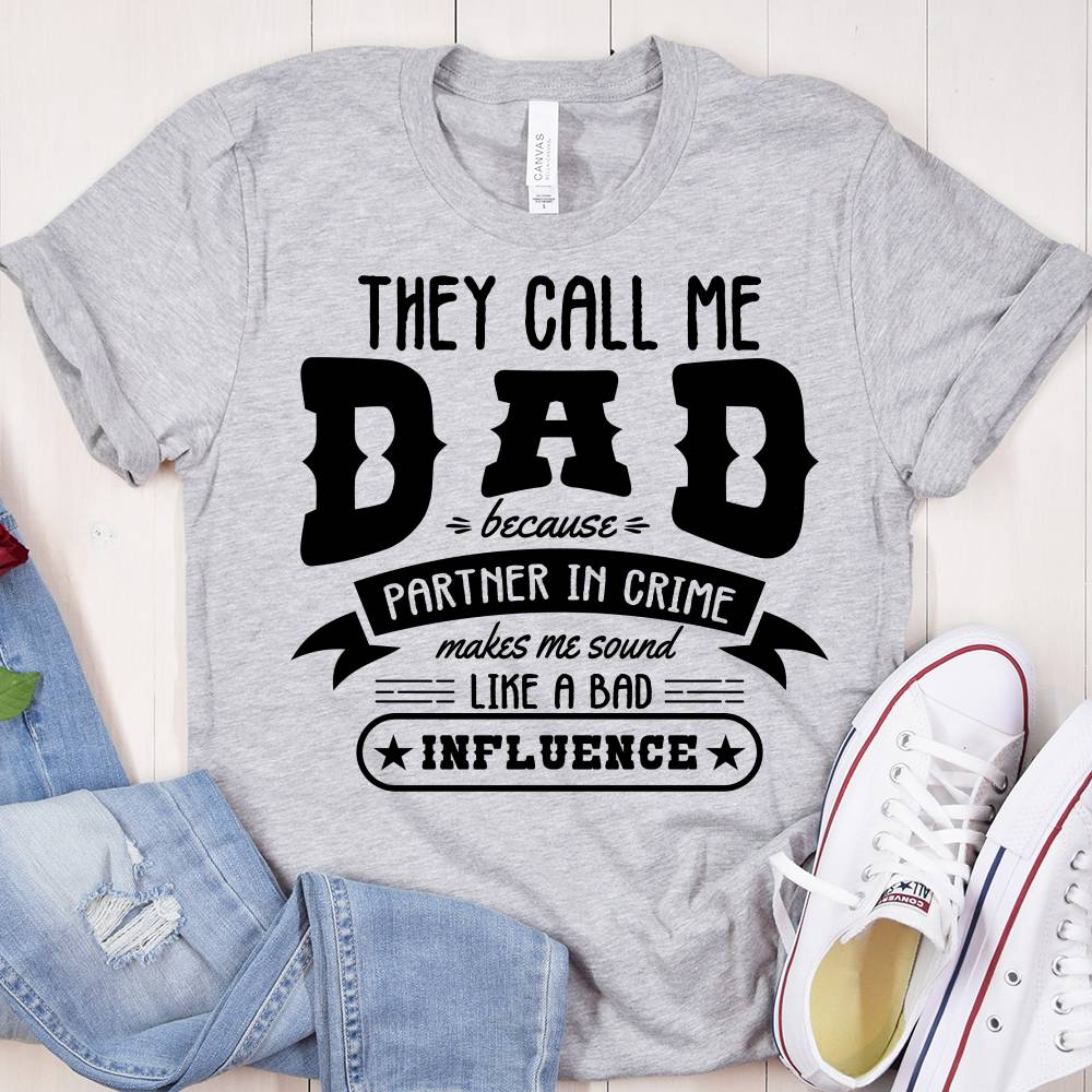 GeckoCustom Call Me Dad Family T-shirt, HN590 Premium Tee / White / S
