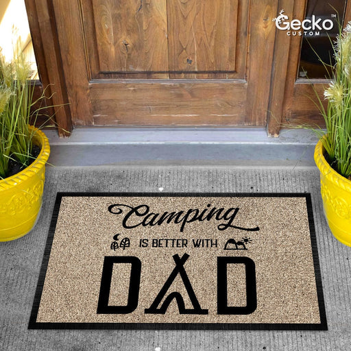 GeckoCustom Camping Is Better With Dad Family Doormat HN590
