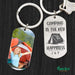 GeckoCustom Camping Is The Key Happiness Camping Metal Keychain HN590