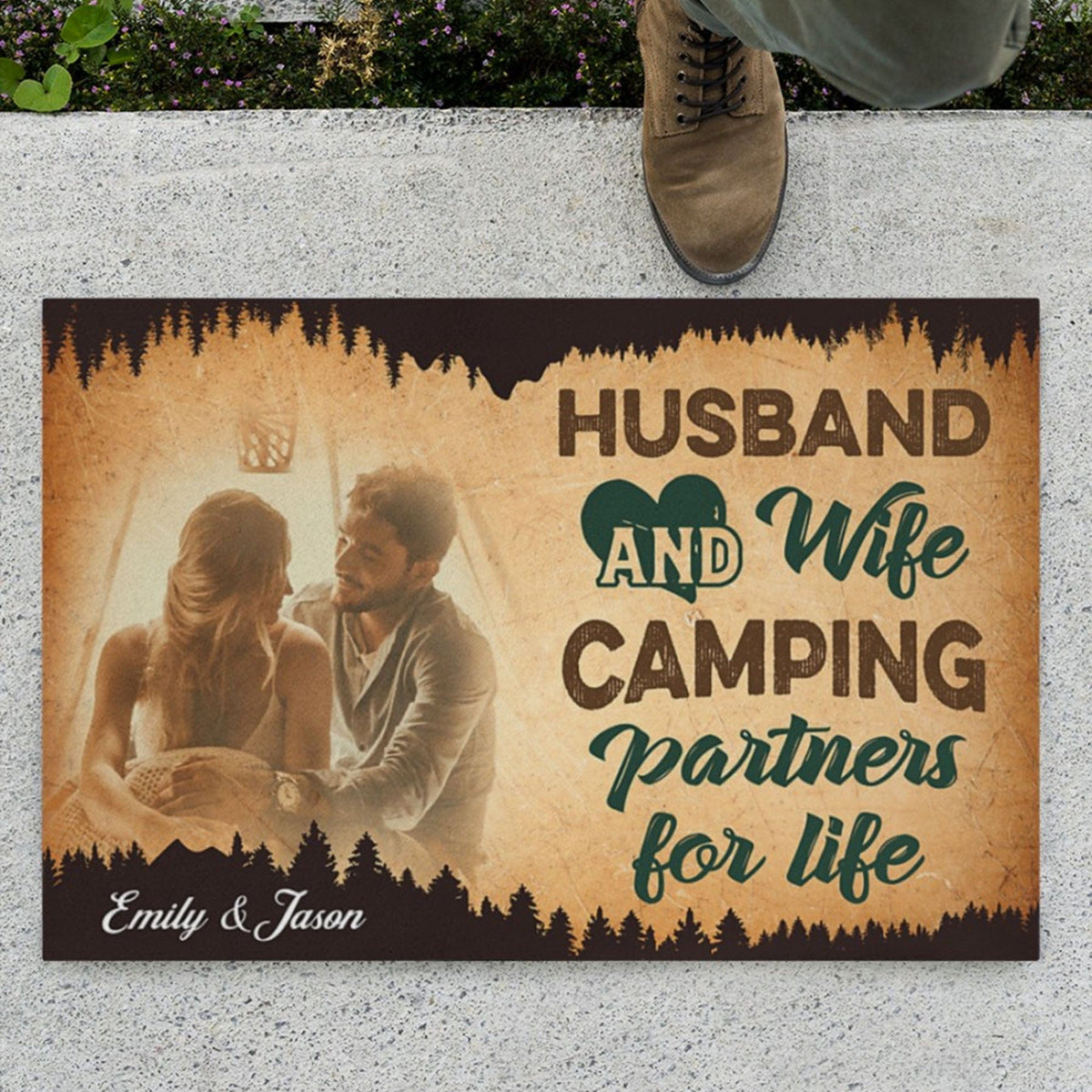 Camping Partners For Life Personalized Couples Anniversary Photo