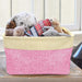 GeckoCustom Cartoon Dog Toys Bin Storage, Dog Lovers Gift, Custom Dog Name HN590 Pink