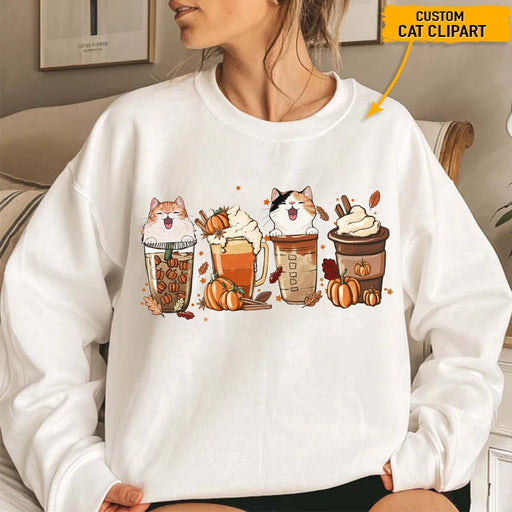 GeckoCustom Cat Clipart Pumpkin Spice Cat Shirt, N304 HN590