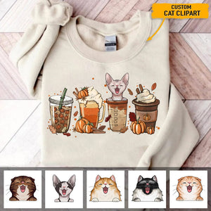 GeckoCustom Cat Clipart Pumpkin Spice Cat Shirt, N304 HN590