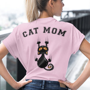 GeckoCustom Cat Dad Cat Mom Personalized Custom Cat Bright Backside Shirt C434