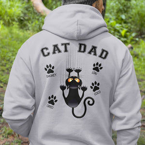GeckoCustom Cat Dad Cat Mom Personalized Custom Cat Bright Backside Shirt C434 Pullover Hoodie / Sport Grey Colour / S