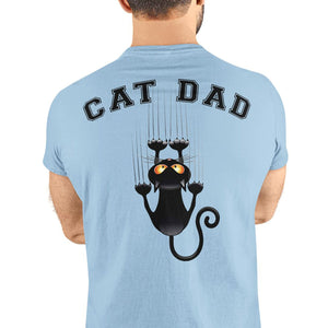 GeckoCustom Cat Dad Cat Mom Personalized Custom Cat Bright Backside Shirt C434 Basic Tee / White / S