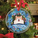 GeckoCustom Cat Meow Wreath Christmas Transparent Cat Ornament, Custom Acrylic Ornament