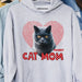 GeckoCustom Cat Mom Dog Mom Personalized Custom Photo Cat Dog Shirt C550V1 Pullover Hoodie / Sport Grey Colour / S