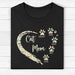 GeckoCustom Cat Mom Paw Hearts Personalized Custom Cat Shirt C442 Premium Tee (Favorite) / P Black / S