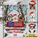 GeckoCustom Christmas Happy Pawlidays Truck Car Dog Cat Garden Flag 12"x18"