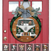 GeckoCustom Christmas License Plate Dog Wooden Door Sign With Wreath, Dog Door Hanger HN590