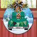 GeckoCustom Christmas Truck Dog Wood Door Sign, Dog Lover Gift HN590