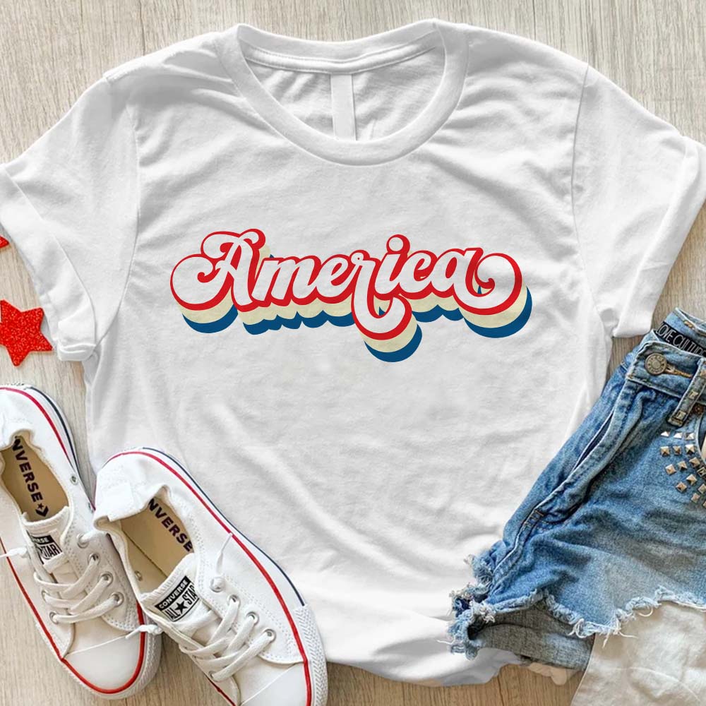 GeckoCustom Colorful America American Shirt, HN590