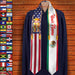 GeckoCustom Country Flag Class of Stoles/Sash, Graduation Gift, Senior Gift HN590 6 Inch x 72 Inch / Silk / Triangle Stoles