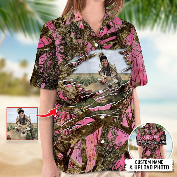 GeckoCustom Country Girl Upload Photo Hunting Hawaii Shirt T286 HN590