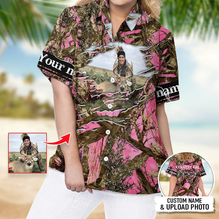 GeckoCustom Country Girl Upload Photo Hunting Hawaii Shirt T286 HN590