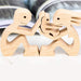 GeckoCustom Couple Wood Sculpture, Valentine Gift, Wooden Carving Couple With One Kid