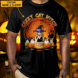 GeckoCustom Crazy Cat Witch Cat Shirt N304 HN590