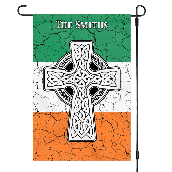 GeckoCustom Cross Irish Flag Custom Garden Flag C161 12"x18"
