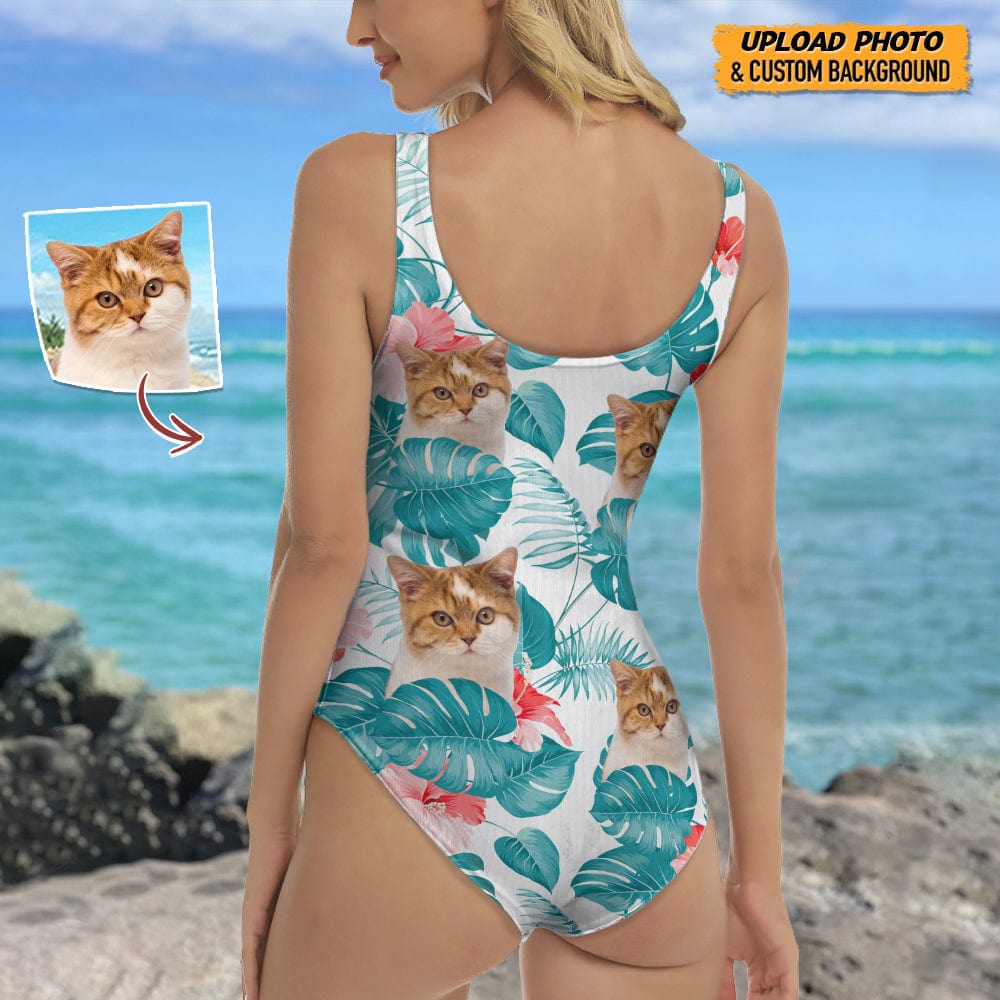 GeckoCustom Custom Cat Photo Hawaii Swimsuit K228 9021