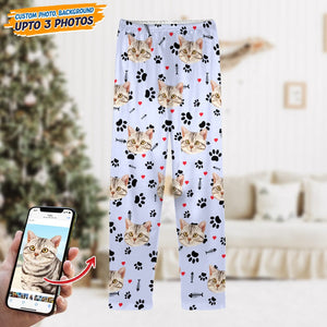 GeckoCustom Custom Cat Photo With Icon Decoration Pajamas N304 HN590 For Kid / Only Pants / 3XS