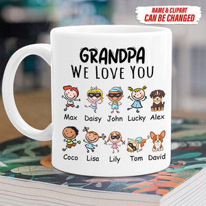 GeckoCustom Custom Clipart Daddy We Love You Family Coffee Mug, HN590
