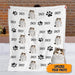 GeckoCustom Custom Clipart Dog Blanket, Custom Clipart, Upload Photo, HN590