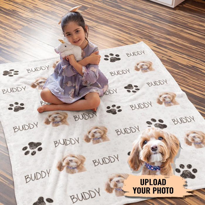 GeckoCustom Custom Dog Blanket, Custom Clipart, Upload Your Photo, Gift For Dog Lover, HN590 VPS Cozy Plush Fleece 30 x 40 Inches (baby size)