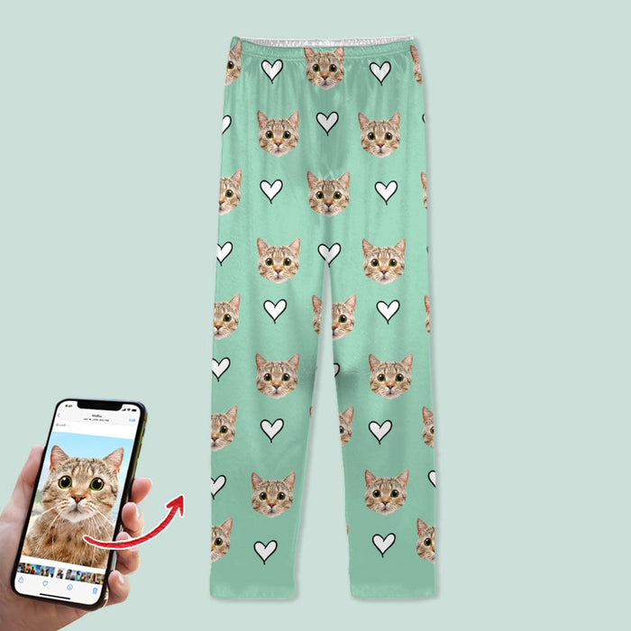 GeckoCustom Custom Dog Cat Photo Icon Design For Pet Lover Pajamas T368 HN590 For Kid / Only Pants / 3XS