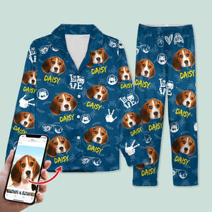 GeckoCustom Custom Dog Cat Photo Offroad Pajamas N304 HN590 For Kid / Combo Shirt And Pants / 3XS