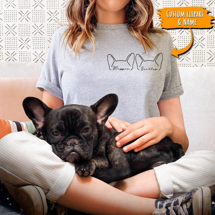GeckoCustom Custom Dog Ear Clipart Dog Shirt T368 HN590