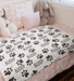 GeckoCustom Custom Dog Paw Blanket, Personalized Name, Gift For Dog Lover, HN590 VPS Cozy Plush Fleece 30 x 40 Inches (baby size) / Sport Grey