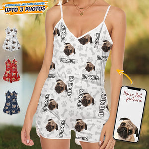 GeckoCustom Custom Dog Photo Sleeveless Romper K228 888994