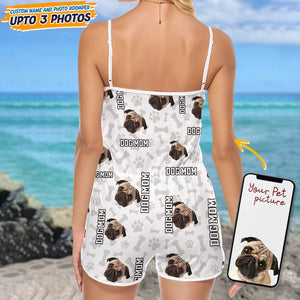 GeckoCustom Custom Dog Photo Sleeveless Romper K228 888994