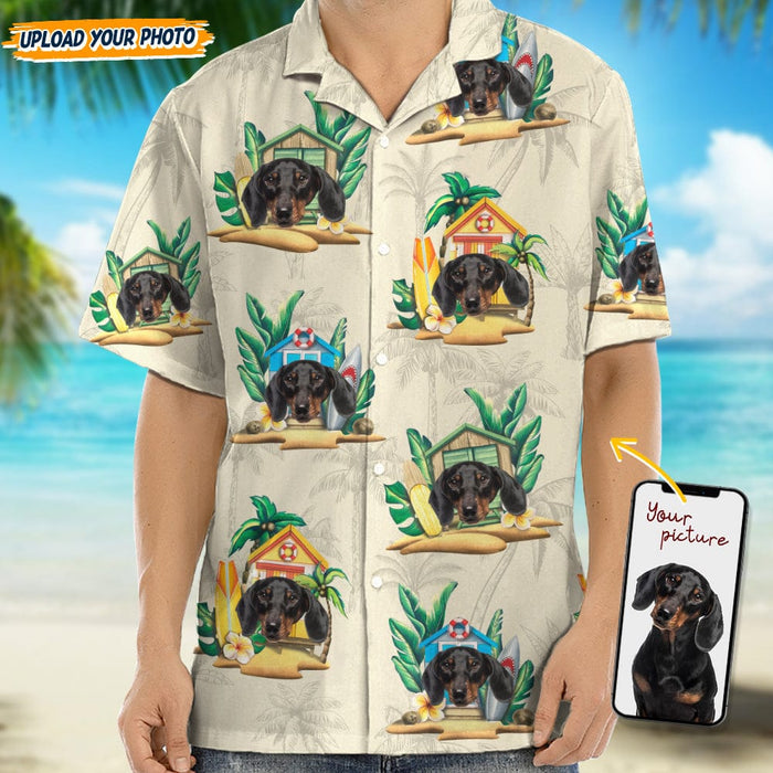GeckoCustom Custom Dog Photo Tropical Hawaii Shirt N304 889096