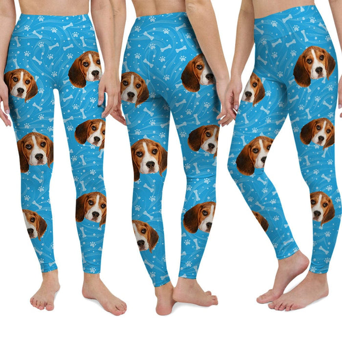 GeckoCustom Custom Dog Photo With Accessory Pattern Legging Set N304 889138