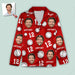 GeckoCustom Custom Face Photo And Name Baseball Pajamas T286 HN590 For Kid / Only Shirt / 3XS