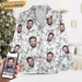 GeckoCustom Custom Face Photo Camo Background Pajamas For Christmas Gift N304 HN590